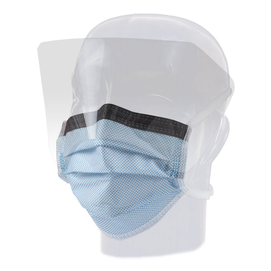 Precept® Fluidgard® Level 3 Surgical Mask With Eye Shield, Sold As 100/Case Aspen 15330