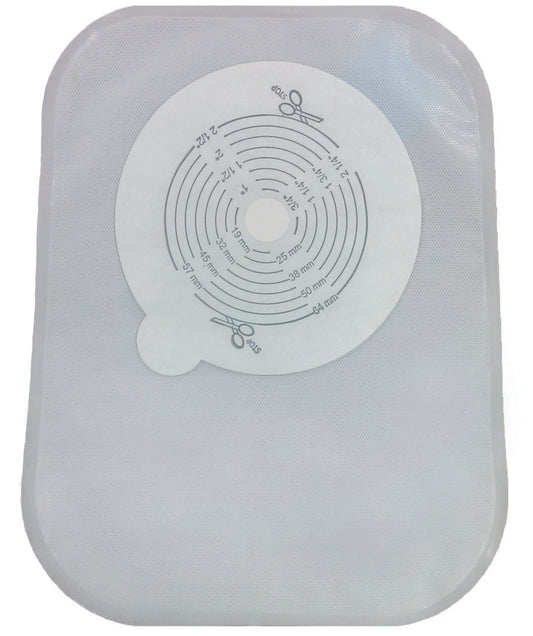 Securi-T™ One-Piece Closed End Transparent Filtered Ostomy Pouch, 8 Inch Length, 1/2 To 2½ Inch Stoma, Sold As 30/Box Securi-T 7608002