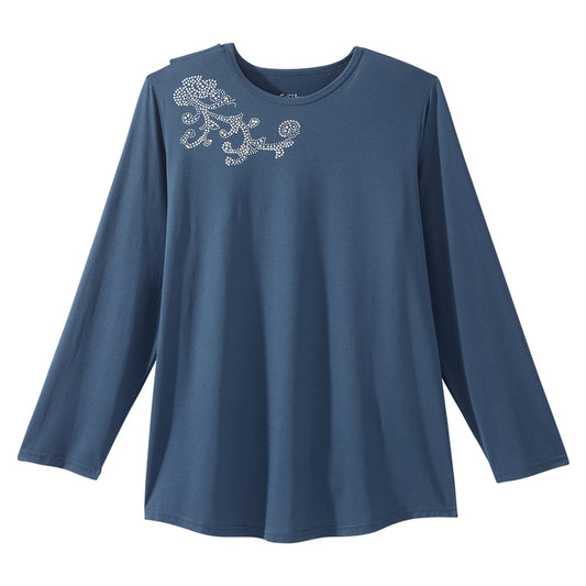 Silverts® Open Back Adaptive Shirt, X-Large, Navy Blue, Sold As 1/Each Silverts Sv196_Sv2122_Xl