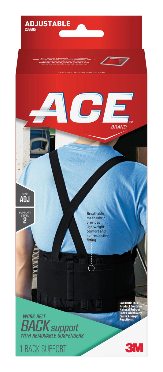 3M™ Ace™ Back Support Belt, Adjustable, One Size Fits Most, Sold As 1/Each 3M 208605