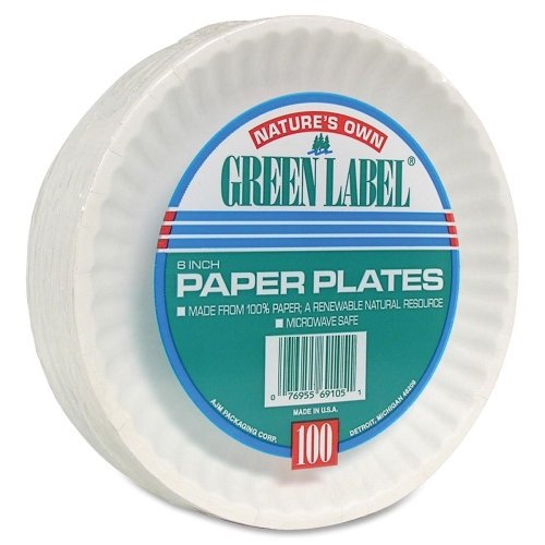 Green Label® Nature'S Own Plate, Sold As 1/Pack Lagasse Ajmpp6Grewh