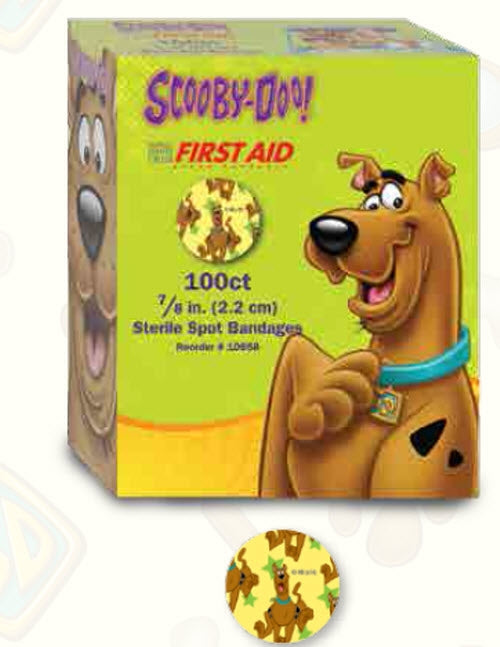 American® White Cross Stat Strip® Scooby-Doo Adhesive Spot Bandage, 7/8-Inch Diameter, Sold As 2400/Case Dukal 10658