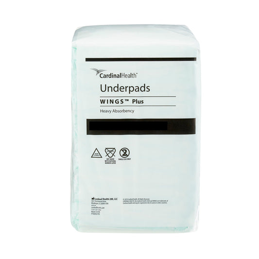 Wings Plus Underpads, Disposable, Heavy Absorbency, Beige, 36 X 36 Inch, Sold As 12/Bag Cardinal 968