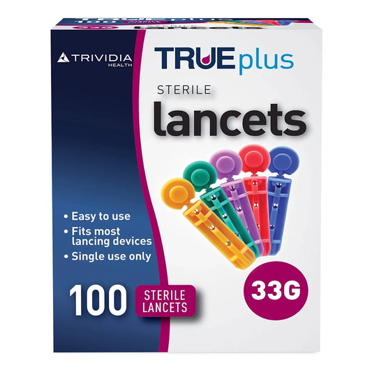 Trueplus™ Lancet, 33G, Sold As 100/Box Trividia 56151014701