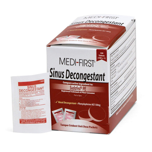 Medi-First® Phenylephrine Sinus Relief, Sold As 2400/Case Medique 80933