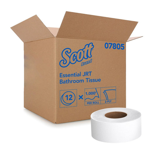 Scott® Essential Jumbo Roll Toilet Paper, Standard, Sold As 12/Case Kimberly 07805