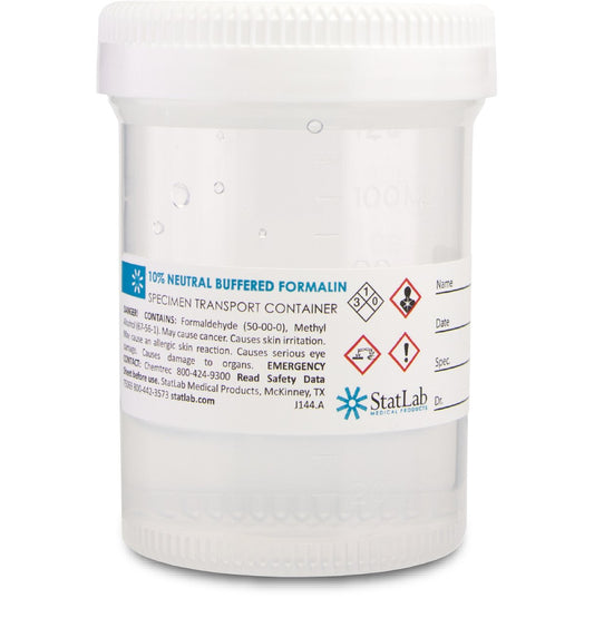 Statclick™ Prefilled Formalin Container, 60 Ml Fill In 120 Ml, Sold As 96/Case Statlab Nb0460