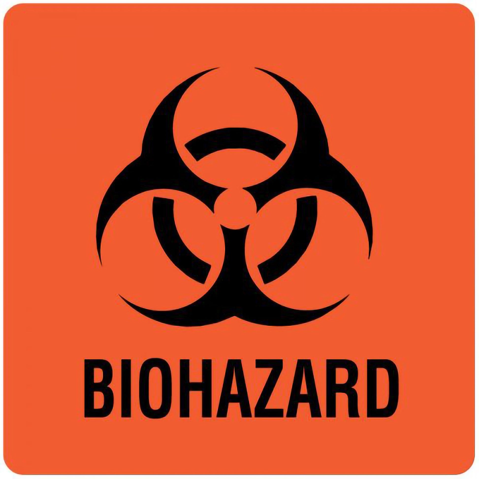 Ual™ Biohazard Pre-Printed Label, 3 X 3 Inch, Sold As 1/Pack United Ulbh050