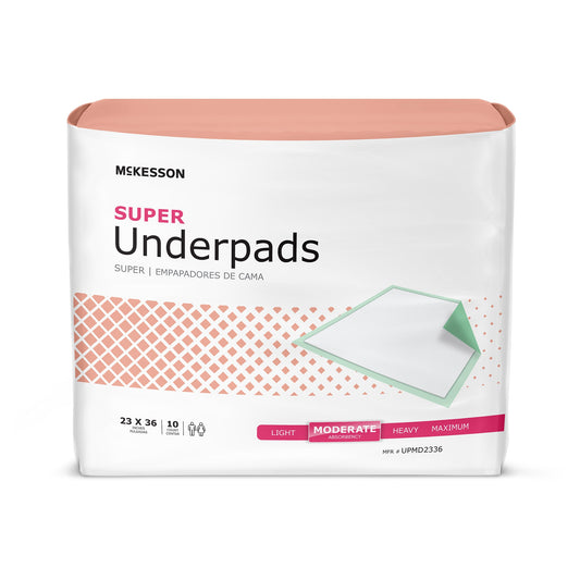 Mckesson Super Moderate Absorbency Underpad, 23 X 36 Inch, Sold As 10/Bag Mckesson Upmd2336