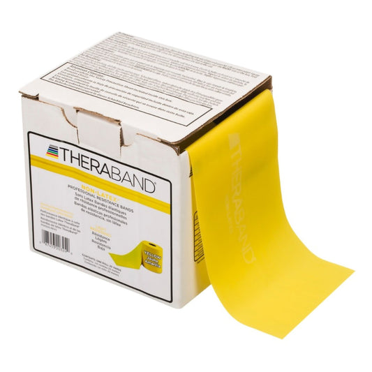Theraband® Exercise Resistance Band, Yellow, 4 Inch X 25 Yard, Light Resistance, Sold As 12/Case Performance 20324