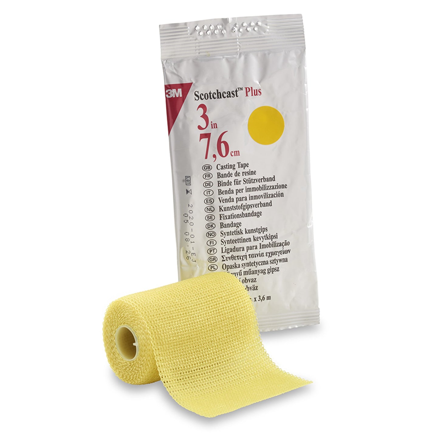 3M™ Scotchcast™ Plus Yellow Cast Tape, 3 Inch X 4 Yard, Sold As 10/Box 3M 82003Y