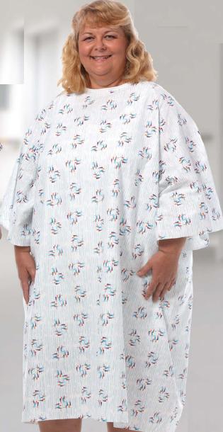 Fashion Seal Uniforms Plus Size Patient Gown, Raindrops Print, Sold As 1/Each Fashion 735-Ns