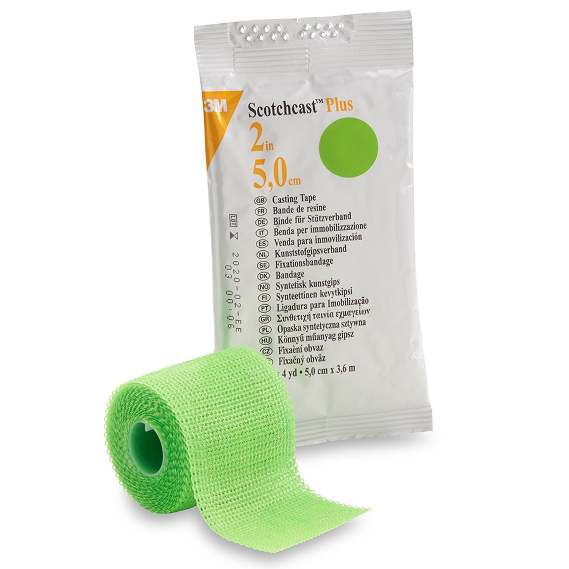3M™ Scotchcast™ Plus Bright Green Cast Tape, 2 Inch X 4 Yard, Sold As 1/Each 3M 82002V