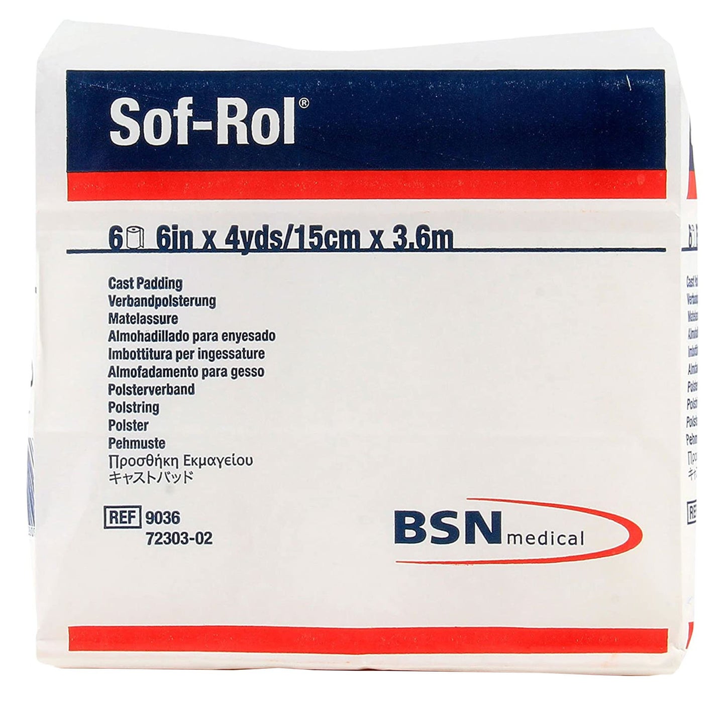 Sof-Rol® White Rayon Undercast Cast Padding, 6 Inch X 4 Yard, Sold As 36/Case Bsn 9036