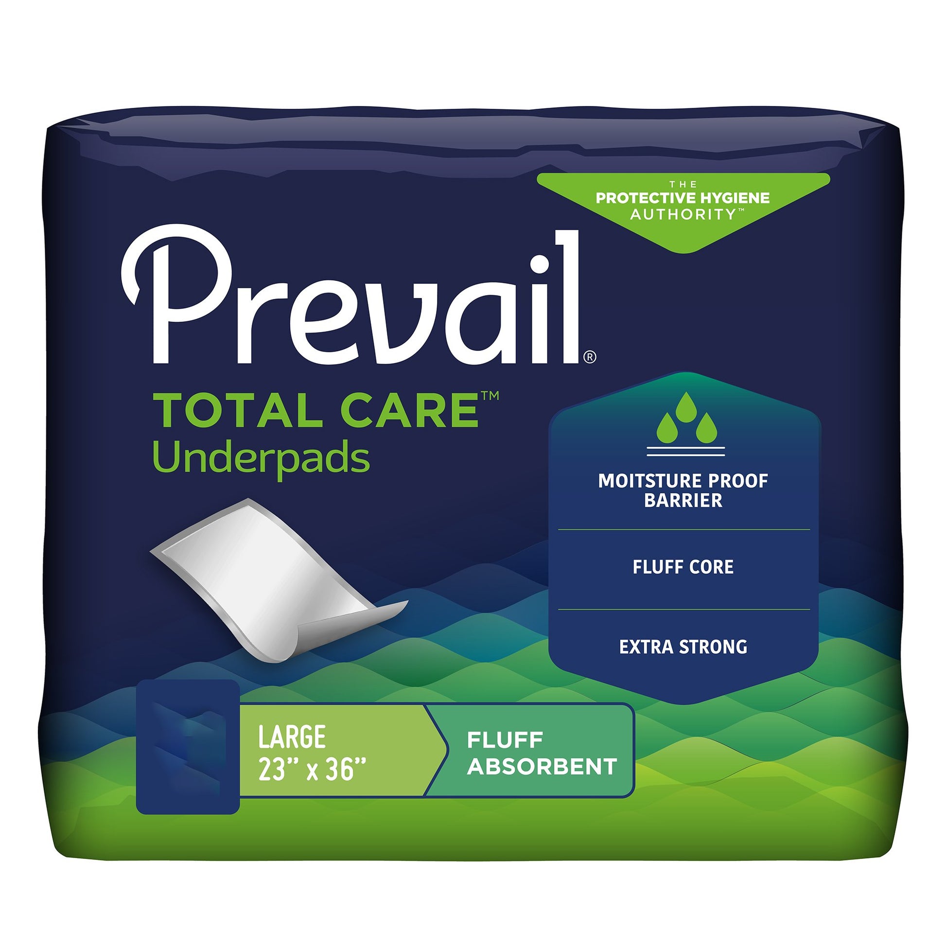 Prevail® Total Care™ Fluff Underpads, Large, Sold As 150/Case First Up-150/2