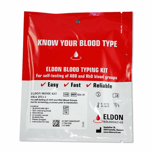 Eldoncard Blood Typing Test Kit, Sold As 1/Pack Craig Eldon-Rh