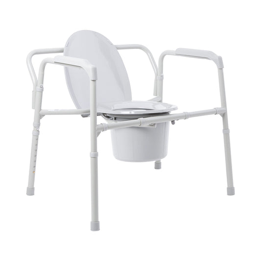 Mckesson Fixed Arm Steel Folding Commode Chair, 15½ – 22 Inch, Sold As 1/Each Mckesson 146-11117N-1