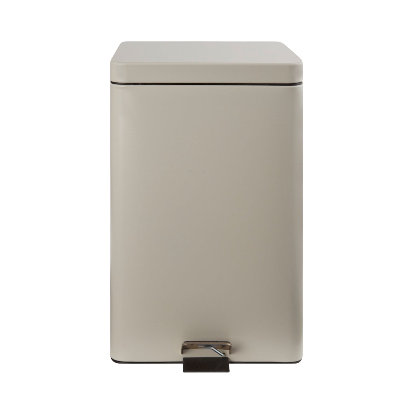 Mckesson Trash Can With Plastic Liner, Square, Steel, Step-On, 32 Qt, Beige, Sold As 1/Each Mckesson 81-35268