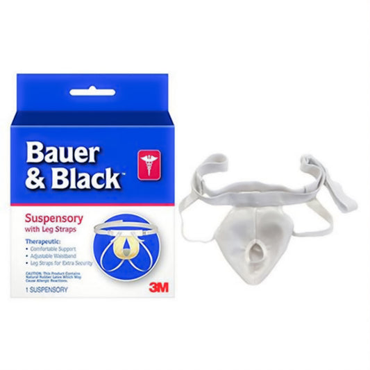 Bauer & Black Athletic Supporter, Cotton, White, Reusable, X-Large, Sold As 1/Each 3M 201352