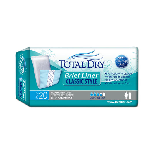 Totaldry™ Moderate Extra Absorbency Bladder Control Pad, 4 X 13 Inch, Sold As 180/Case Secure Sp1571