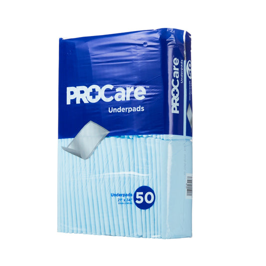 Procare Incontinence Underpads, Moisture-Proof, Absorbent, Comfortable, Blue, Sold As 150/Case First Crf-150