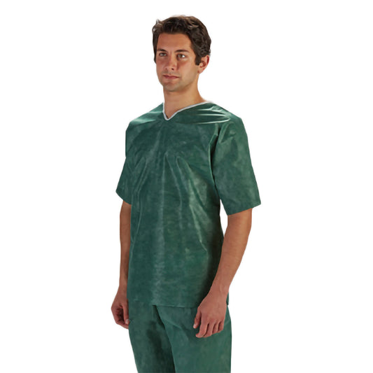 Barrier® Extra Comfort Women'S Scrub Shirt, Green, Medium, Sold As 12/Bag Molnlycke 18620