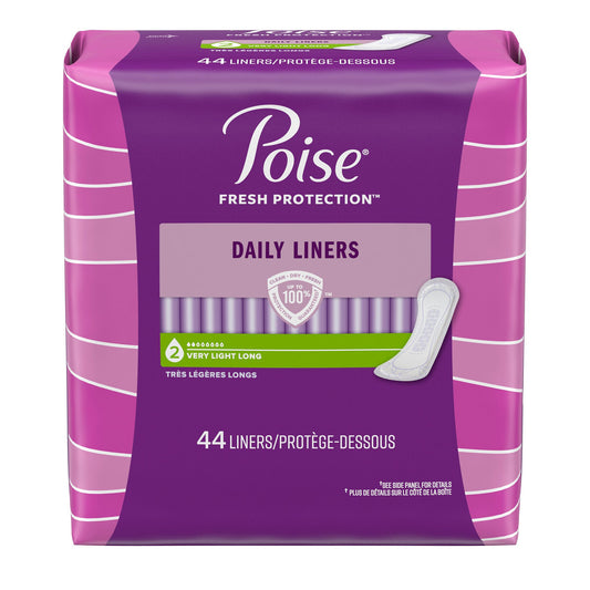 Poise Bladder Control Pads, Light Absorbency, One Size Fits Most, Adult, Female, Disposable, Sold As 44/Pack Kimberly 19304