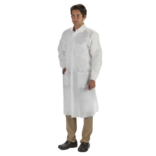 Labmates® Lab Coat, X-Large, White, Sold As 50/Case Graham 85175