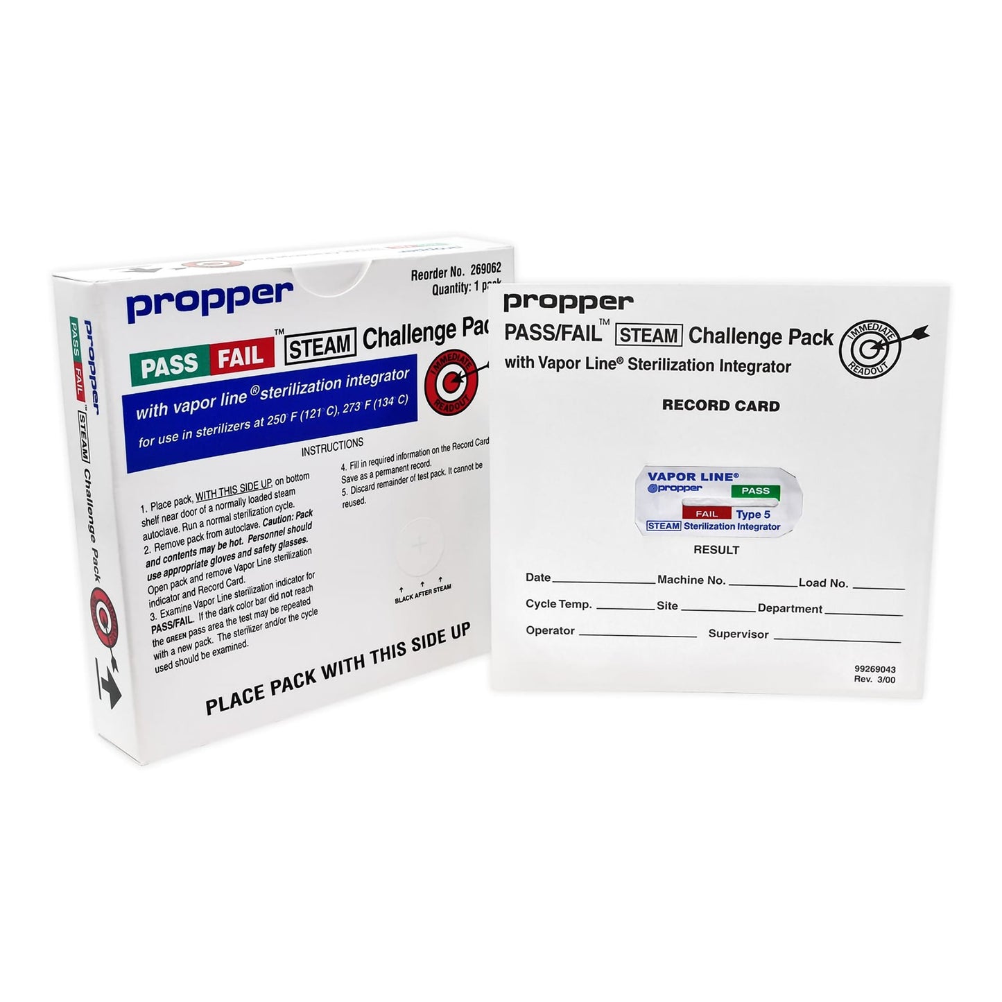 Pass/Fail™ Sterilization Indicator Challenge Pack, Sold As 20/Case Propper 26906200