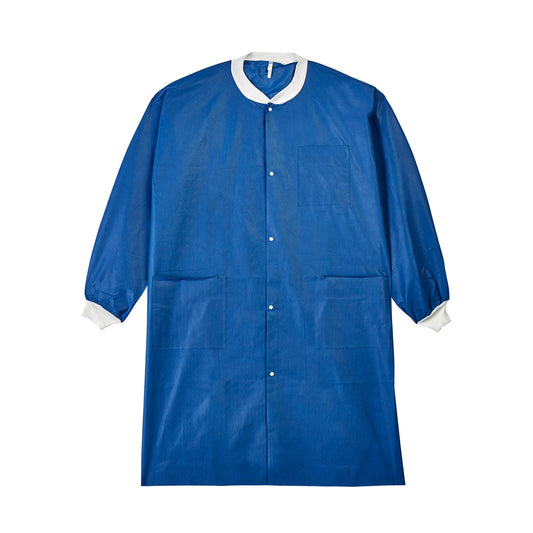 Labmates® Lab Coat, Medium, Blue, Sold As 10/Bag Graham 85178