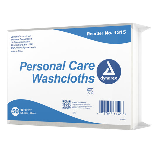 Dynarex® Disposable Washcloth, 10 X 13 Inch, Sold As 50/Bag Dynarex 1315