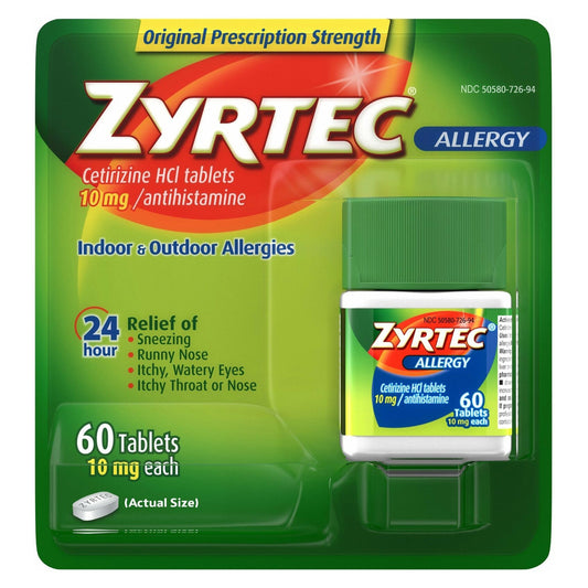 Zyrtec® Cetirizine Allergy Relief, Sold As 1/Bottle J 50580072694