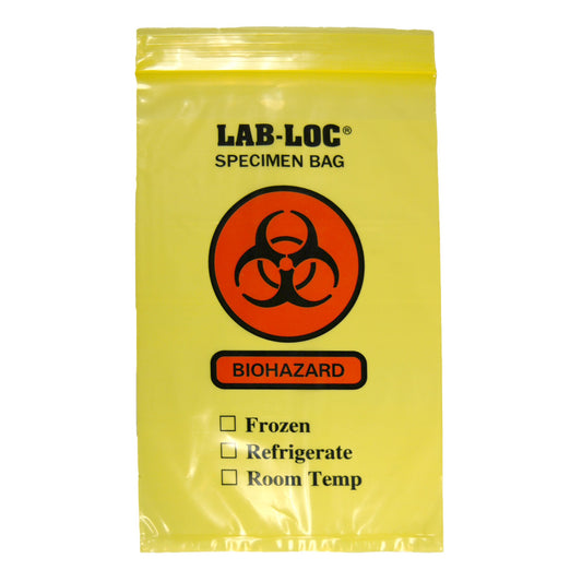 Lab-Loc® Specimen Transport Bag With Document Pouch, 6 X 9 Inch, Sold As 1000/Case Elkay Lab20609Ye