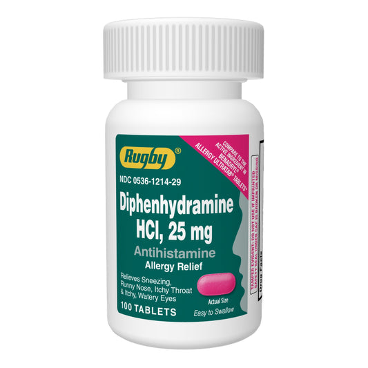 Rugby® Diphenhydramine Antihistamine, Sold As 1/Bottle Major 00536121429