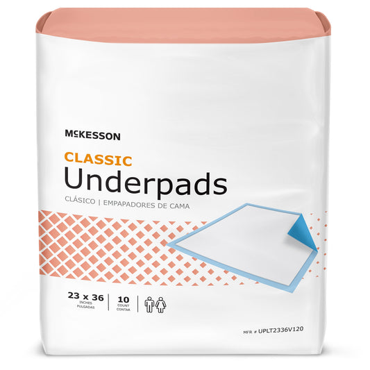 Mckesson Classic Lite Underpad, 23 X 36 Inch, Sold As 10/Bag Mckesson Uplt2336V120