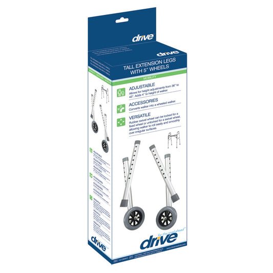 Drive™ Tall Extension Legs With Wheel, Sold As 1/Box Drive 10108Wc