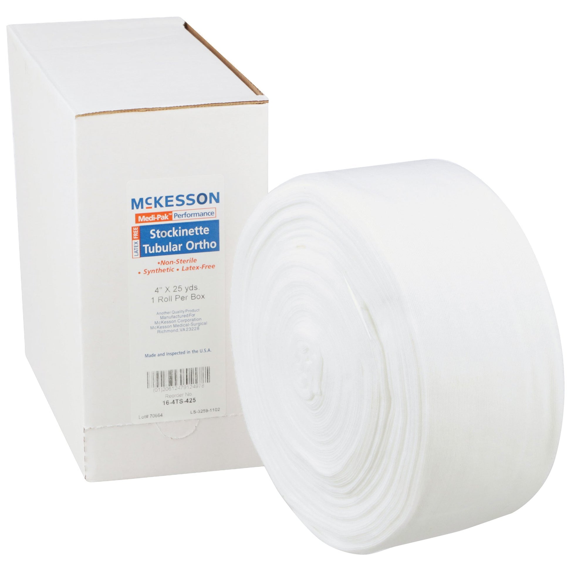 Mckesson White Polyester Tubular Stockinette, 4 Inch X 25 Yard, Sold As 10/Case Mckesson 16-4Ts-425
