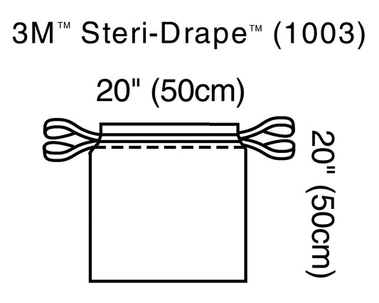 3M™ Steri-Drape™ Sterile Isolation Surgical Drape, 20 X 20 Inch, Sold As 10/Box 3M 1003