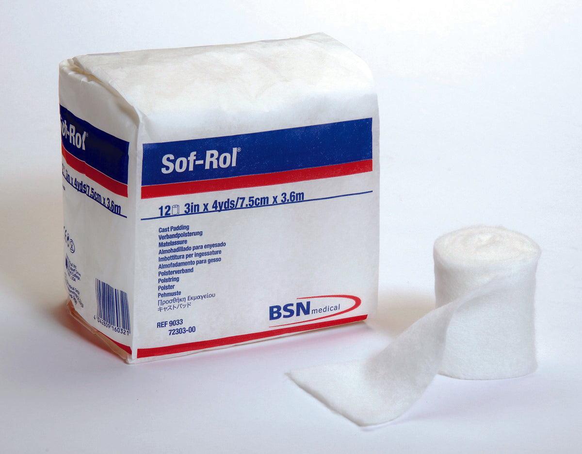 Sof-Rol® White Rayon Undercast Cast Padding, 2 Inch X 4 Yard, Sold As 144/Case Bsn 9052