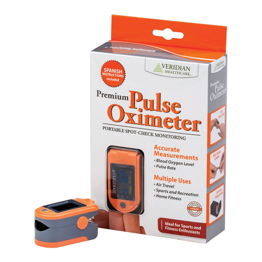 Smartheart Fingertip Pulse Oximeter, Blood Oxygen Saturation Monitor, Premium, Sold As 24/Case Veridian 11-50Dp