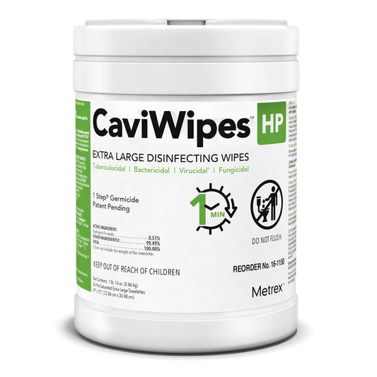 Wipe, Disinfecting Caviwipe Hpxl (65/Ct 12Ct/Cs), Sold As 12/Case Metrex 16-1150