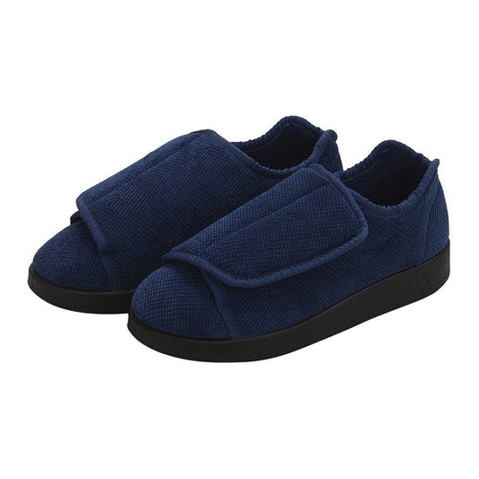 Silverts® Women'S Double Extra Wide Easy Closure Slippers, Navy Blue, Size 12, Sold As 1/Pair Silverts Sv15100_Svnvb_12