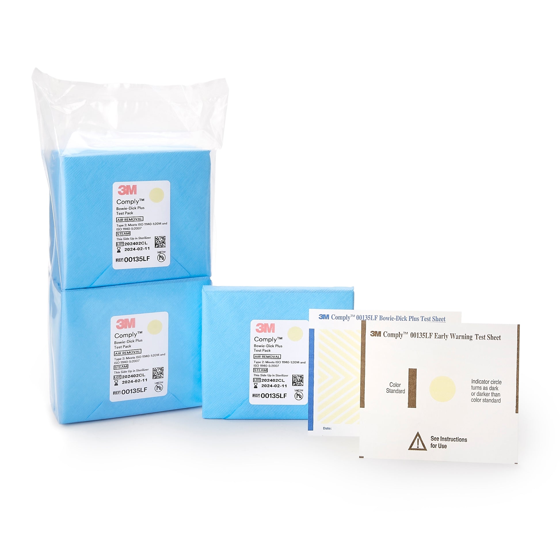 3M™ Comply™ Sterilization Bowie-Dick Plus Test Pack, Sold As 30/Case 3M 00135Lf