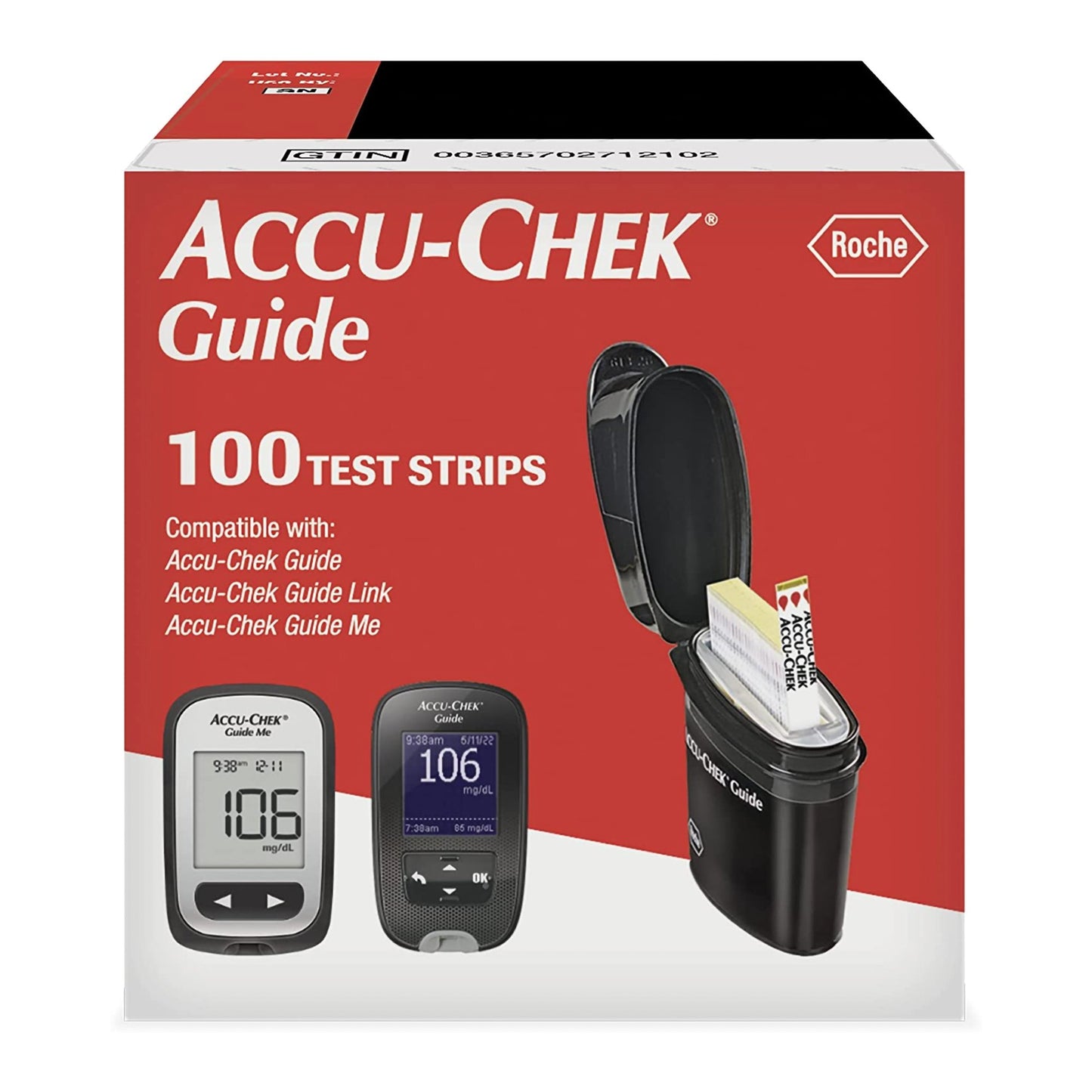 Accu-Chek® Guide Blood Glucose Test Strips, Sold As 2400/Case Roche 07453744001