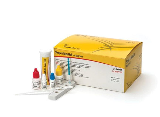 Cardinal Health™ Strep A Infectious Disease Immunoassay Respiratory Test Kit, Sold As 50/Box Cardinal B1077-30