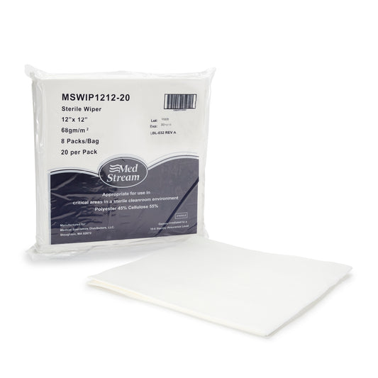 Mckesson Cleanroom Wipes, 12 X 12 In., Sold As 1280/Case Mckesson Mswip1212-20