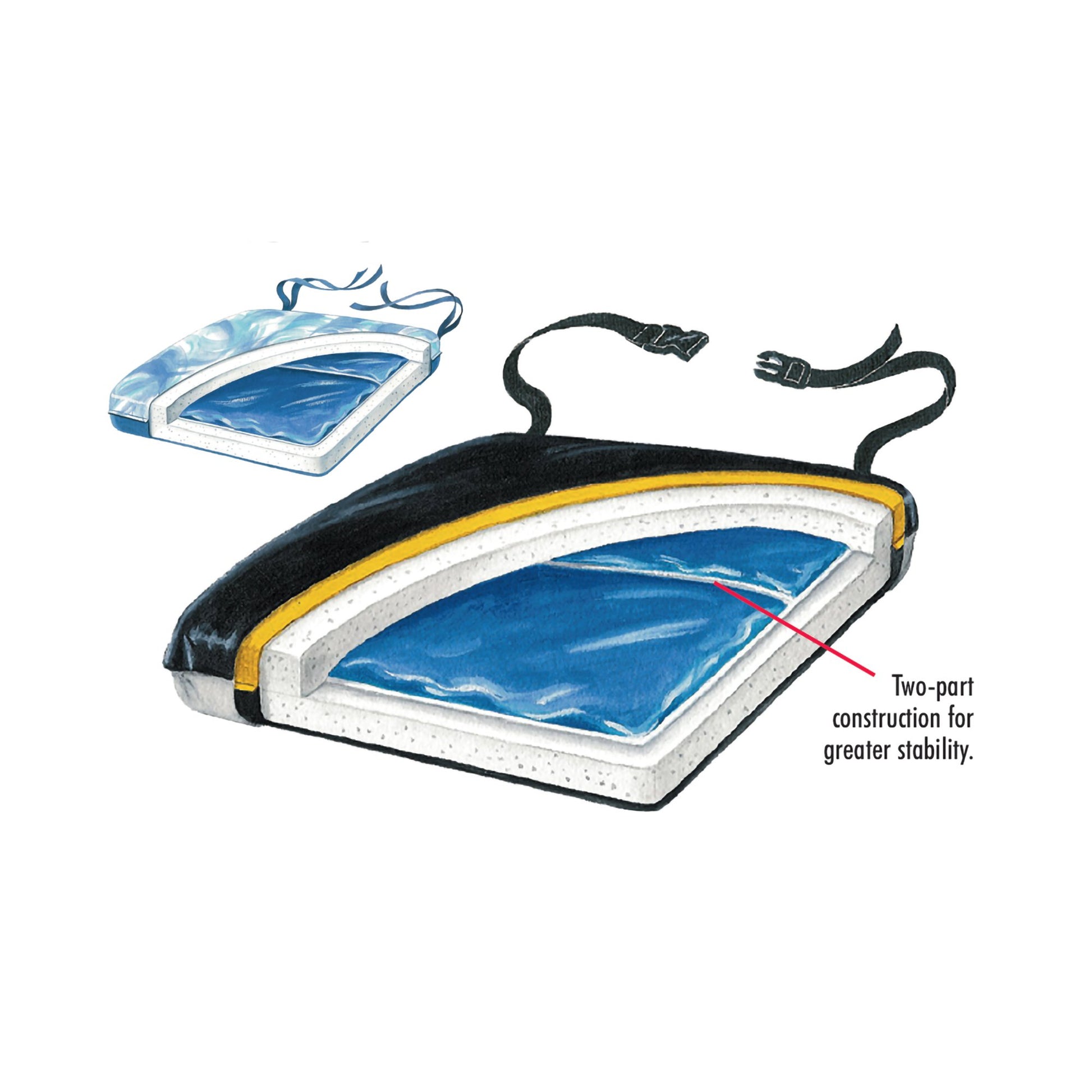 Econo-Gel Seat Cushion, Sold As 1/Each Skil-Care 751151