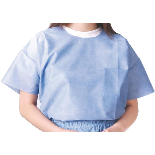 Scrub Shirt, Medium, Blue, Sold As 30/Case Hpk 3571-M