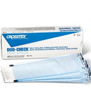 Duo-Check® Sterilization Pouch, 3-1/2 X 9 Inch, Sold As 4000/Case Sps Scs