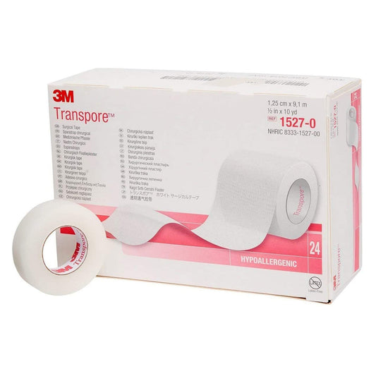 3M™ Transpore™ Plastic Medical Tape, 1/2 Inch X 10 Yard, Transparent, Sold As 1/Roll 3M 1527-0